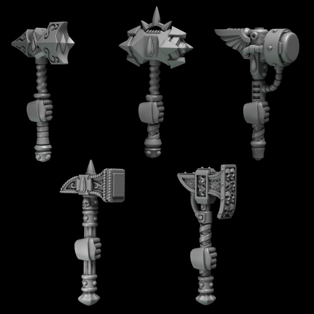 3d Printed Crimson Lords Hammers x10 by Greytide Studio