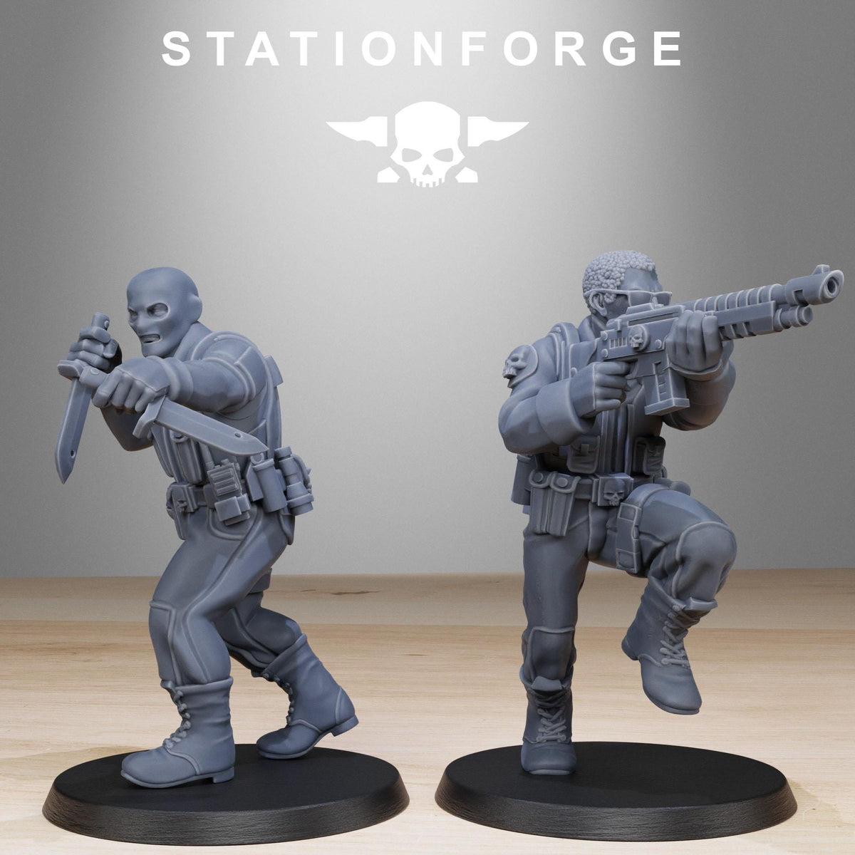 3D Printed GrimGuard Counter Terrorists by StationForge Miniatures