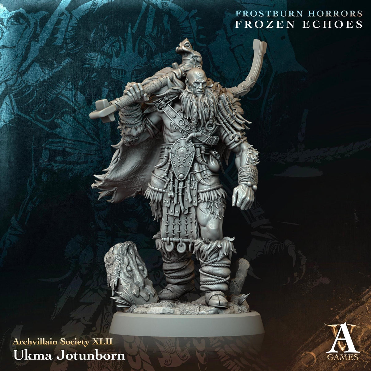 3D Printed Ukma Jotunborn by Archvillain Games