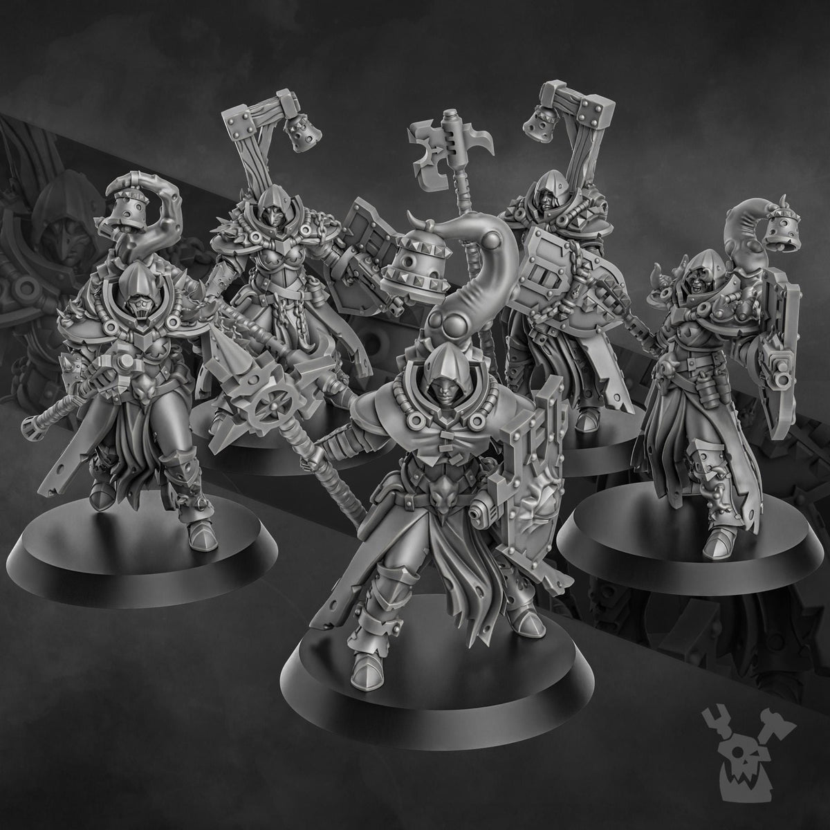 3d Printed Blightshield Witch Squad x5 by DakkaDakka Miniatures