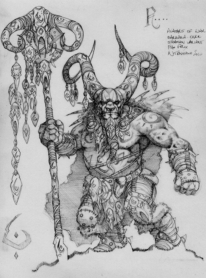3D printed Ogre Shaman by Avatars of War
