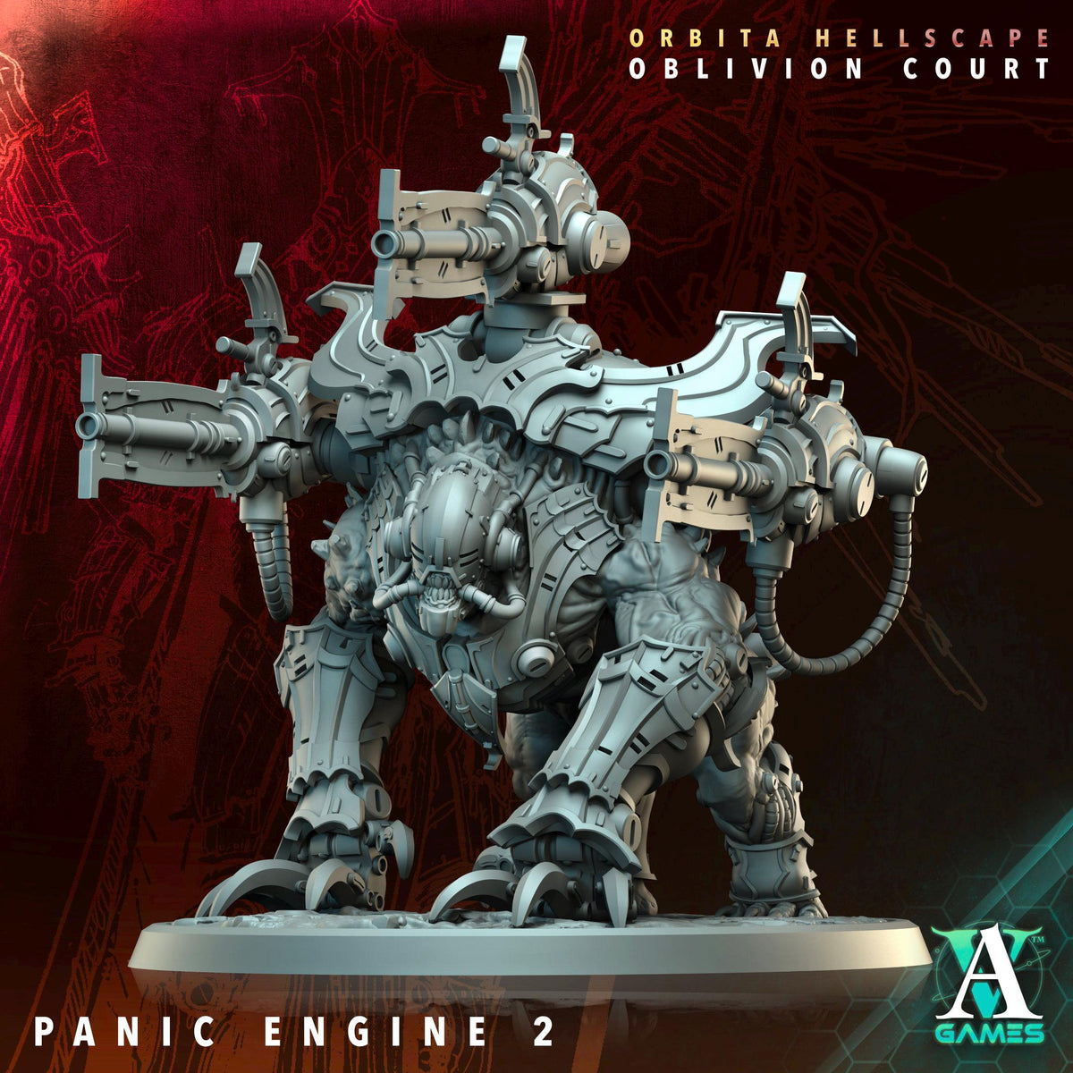 3D Printed Panic Engine by Archvillain Games
