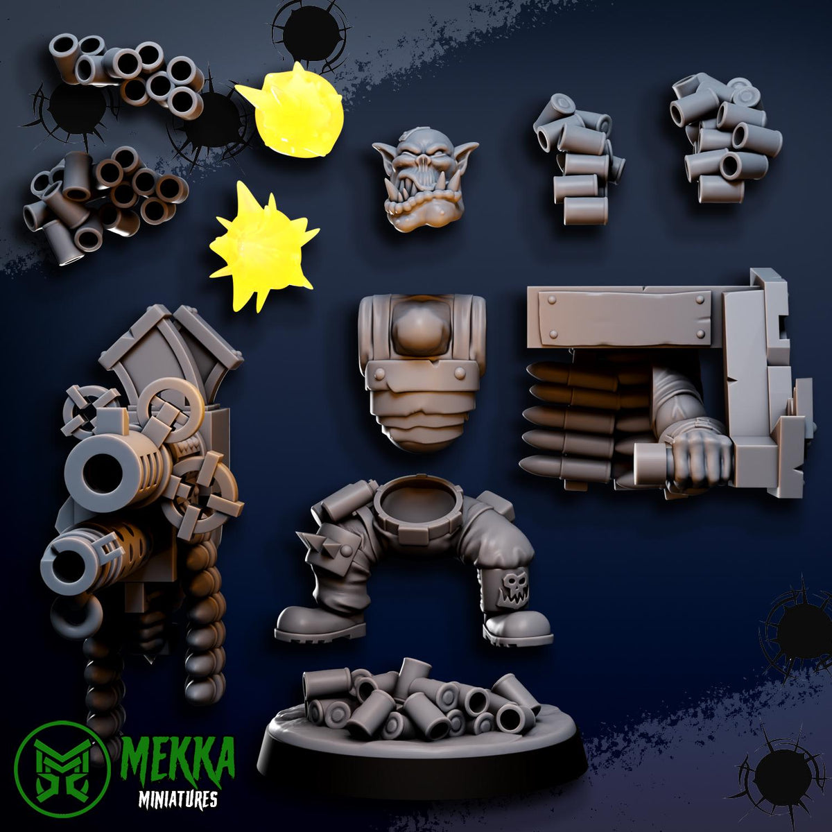 3d Printed Giant Shoota Orc by Mekka Miniatures