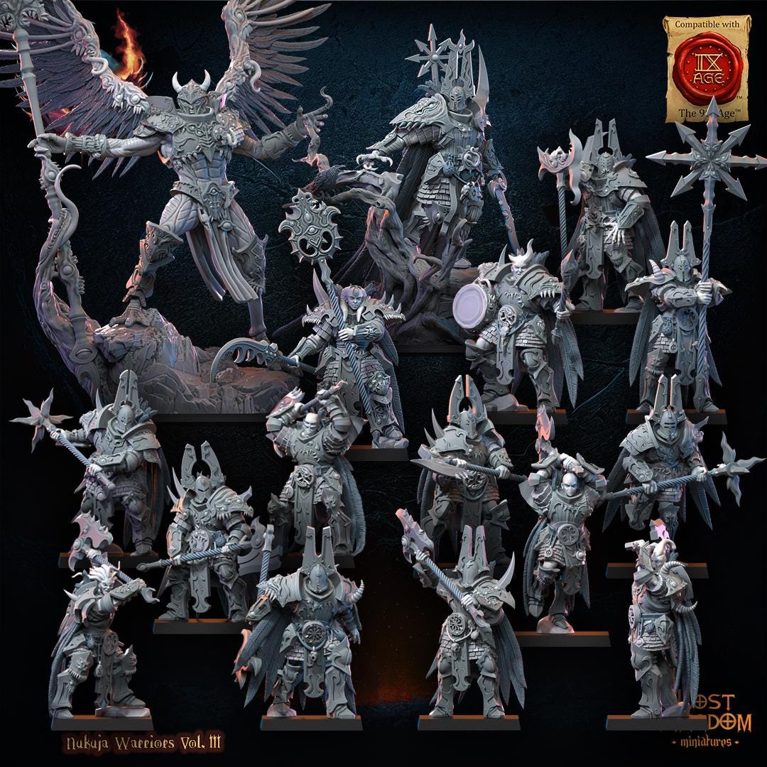3D Printed Chaos Berserkers x10 by Lost Kingdom Miniatures
