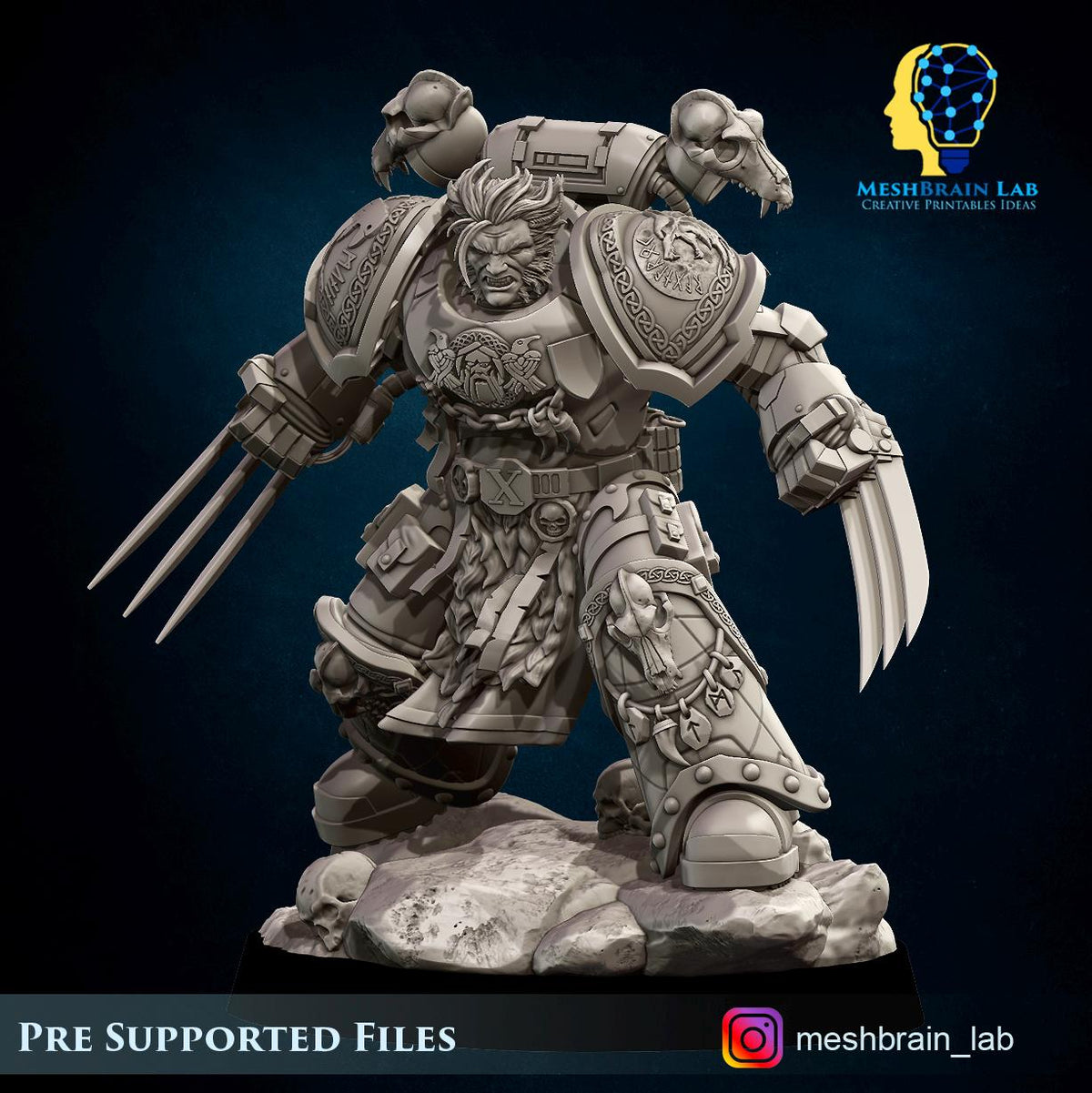 3d Printed Son of The Aesir Champion By Meshbrain Labs Miniatures
