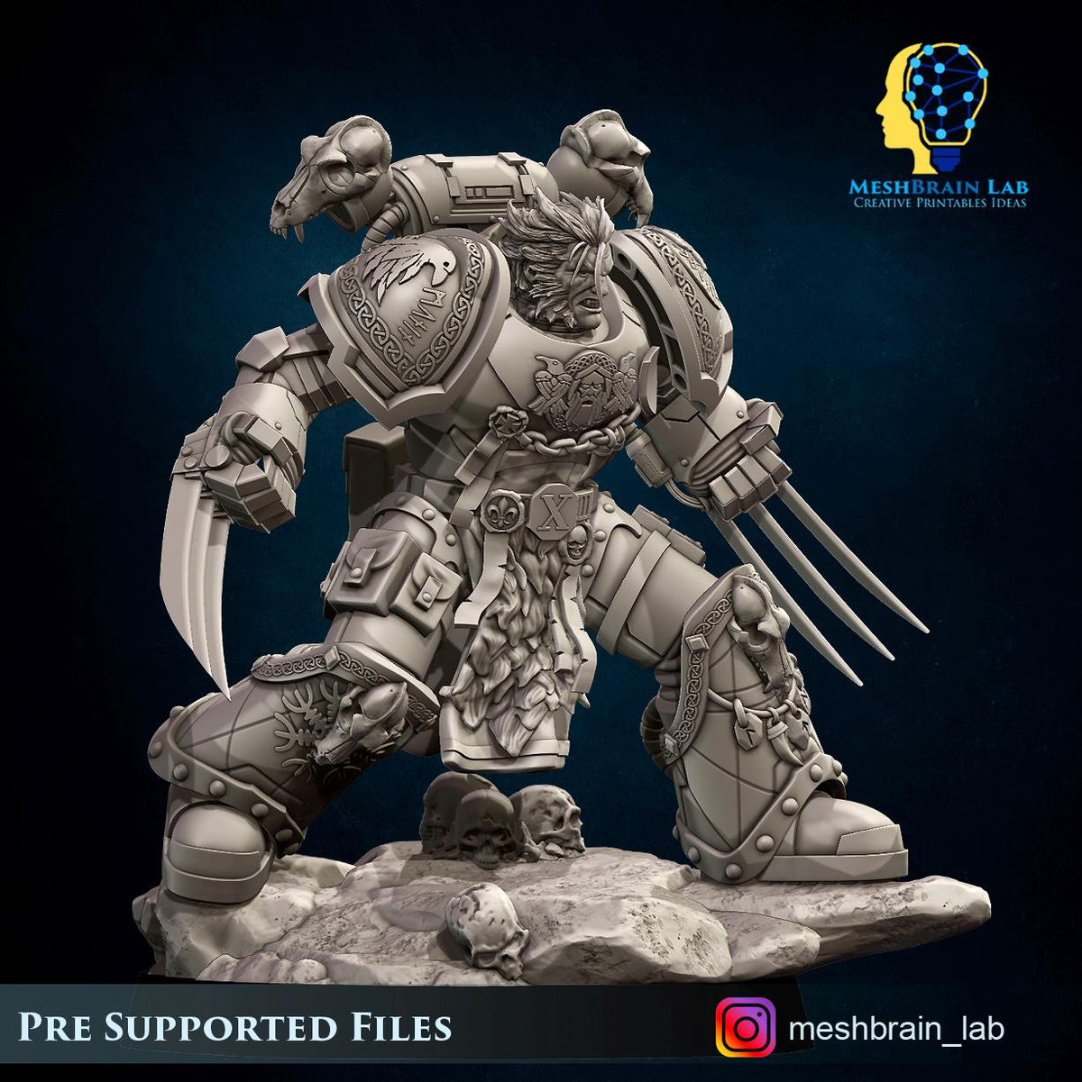 3d Printed Son of The Aesir Champion By Meshbrain Labs Miniatures