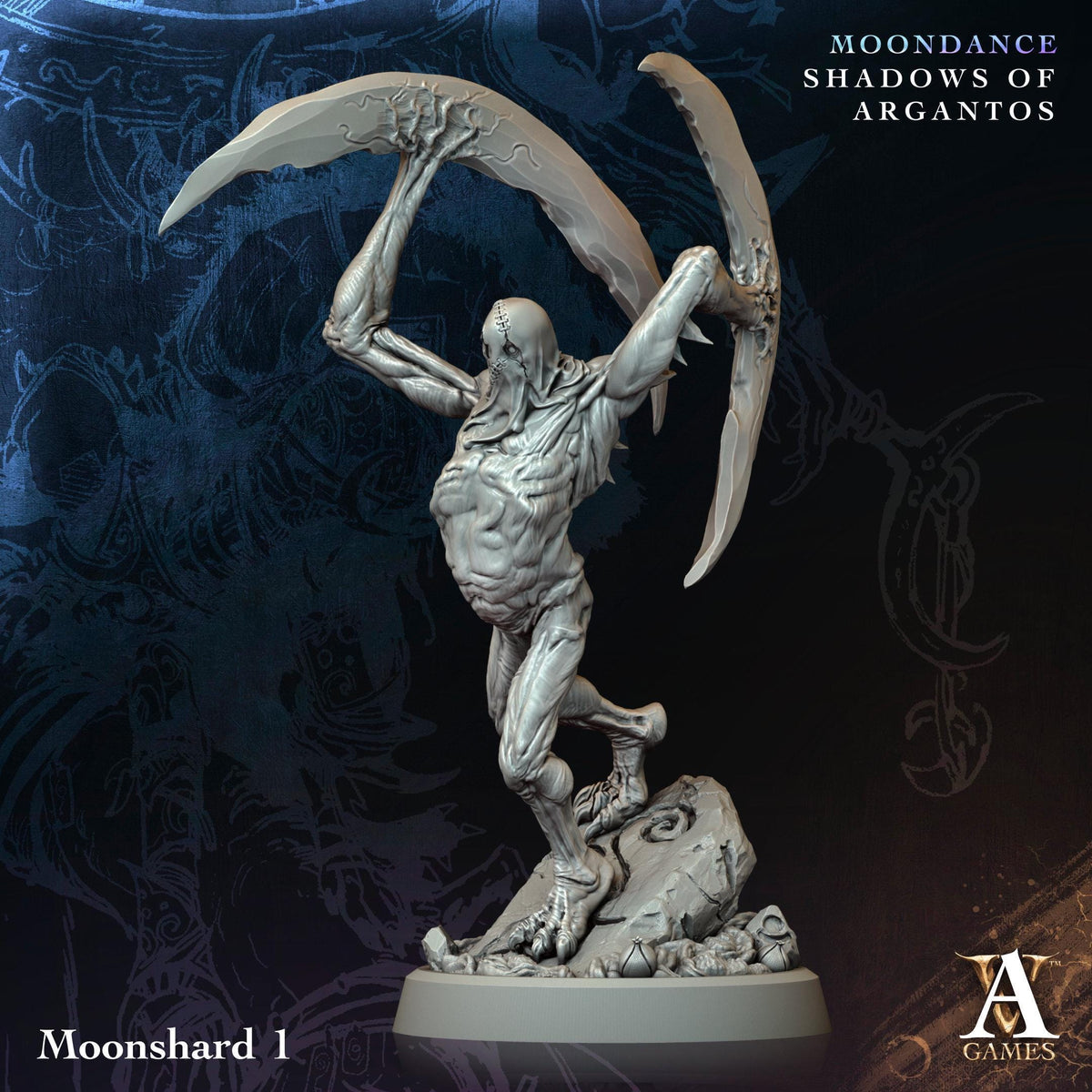 3D Printed Moonshards by Archvillain Games