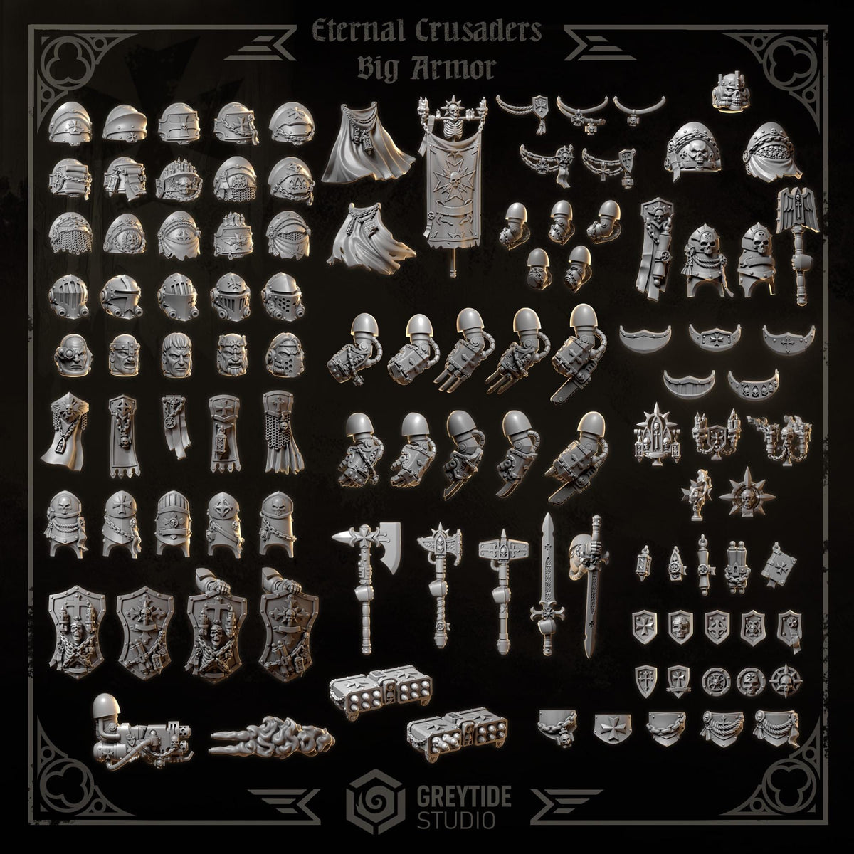 3d Printed Eternal Crusader Shoulderpads #3 by Greytide Studio