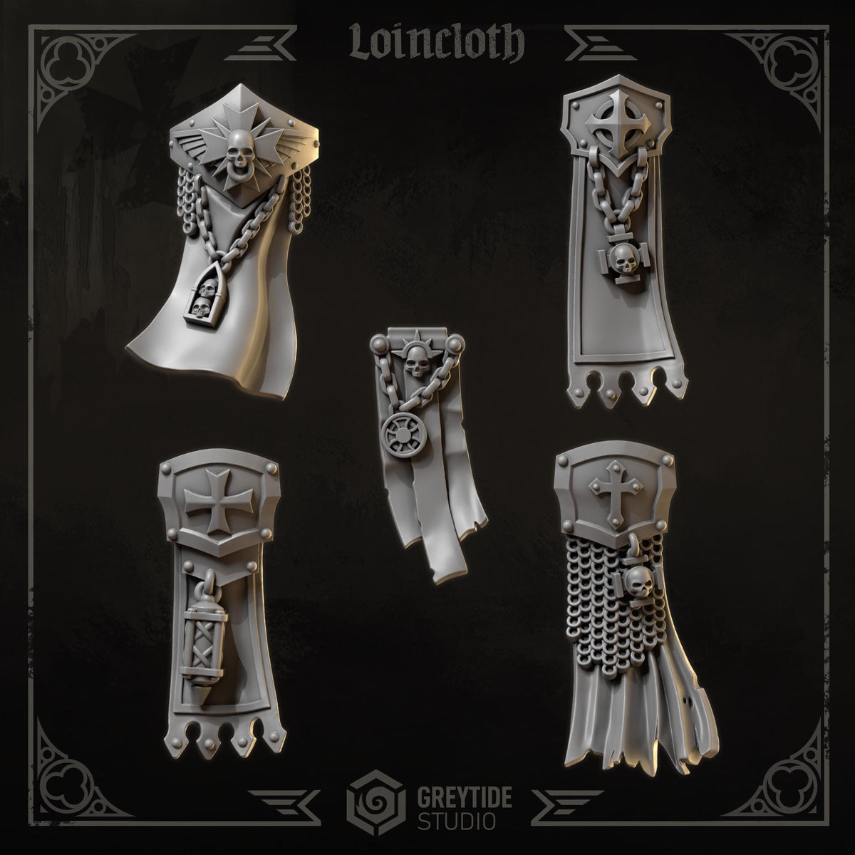 3d Printed Eternal Crusader Loincloths x10 Upgrade Kit by Greytide Studio
