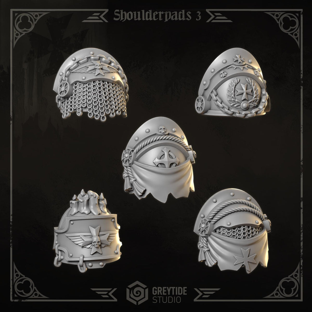 3d Printed Eternal Crusader Shoulderpads #3 by Greytide Studio