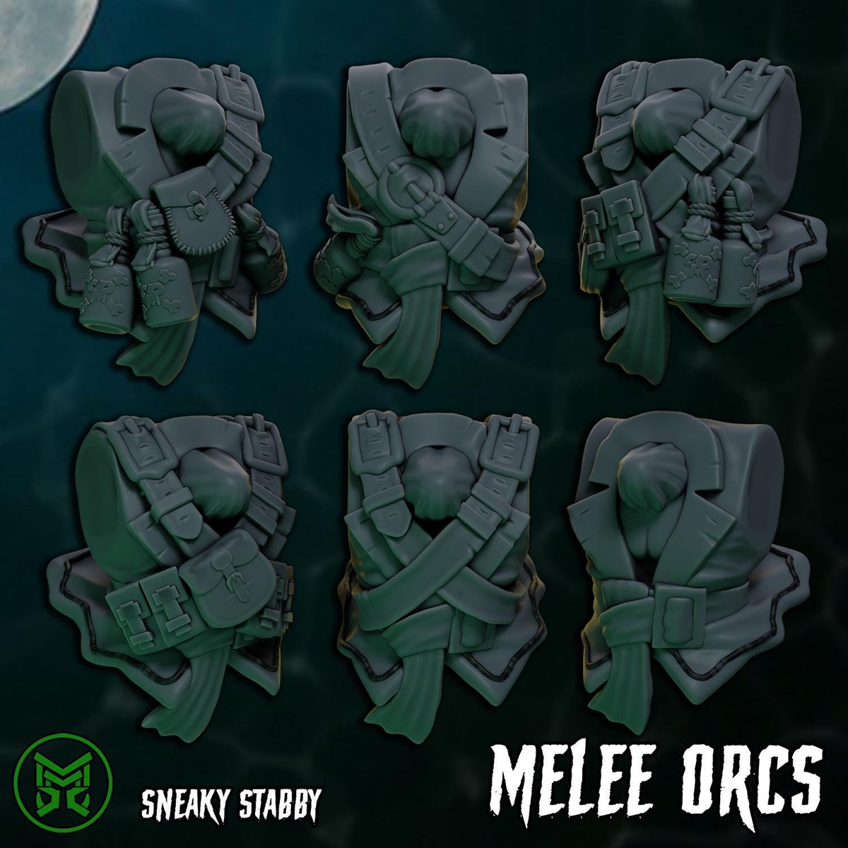 3d Printed Sneaky Orcs by Mekka Miniatures