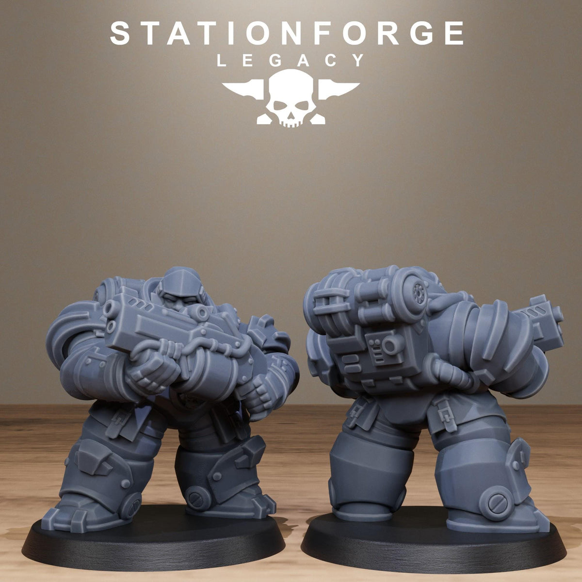 3D Printed Ironvale Heavies by StationForge Miniatures