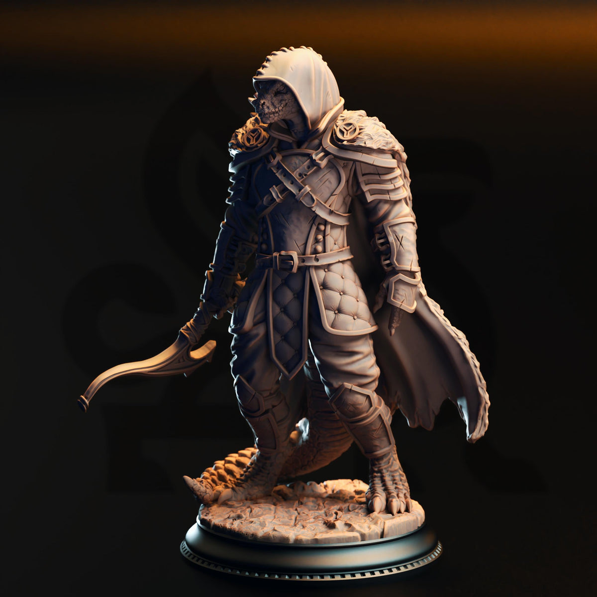 3D Printed Black Dragonborn Ranger by DM Stash