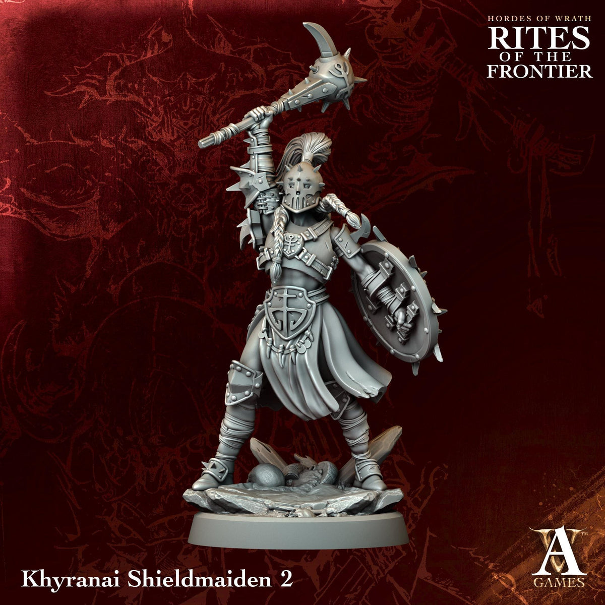 3D Printed Khyranai Shieldmaidens by Archvillain Games
