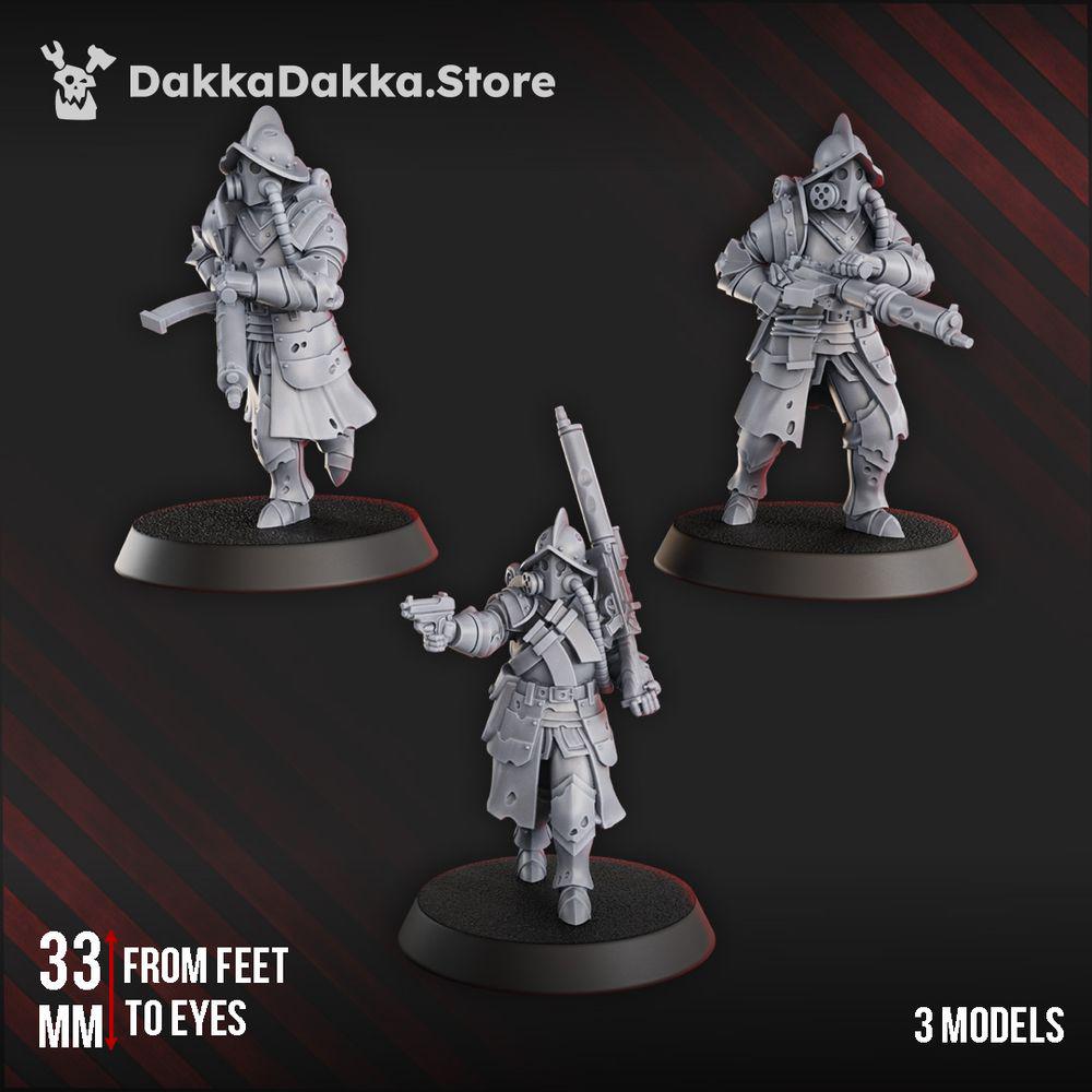 3D Printed Trench Heavy Support x3 by DakkaDakka Mininatures