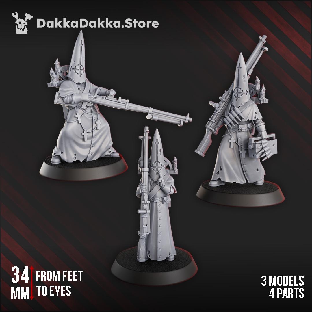 3D Printed Trench Novitiates x3 by DakkaDakka Mininatures