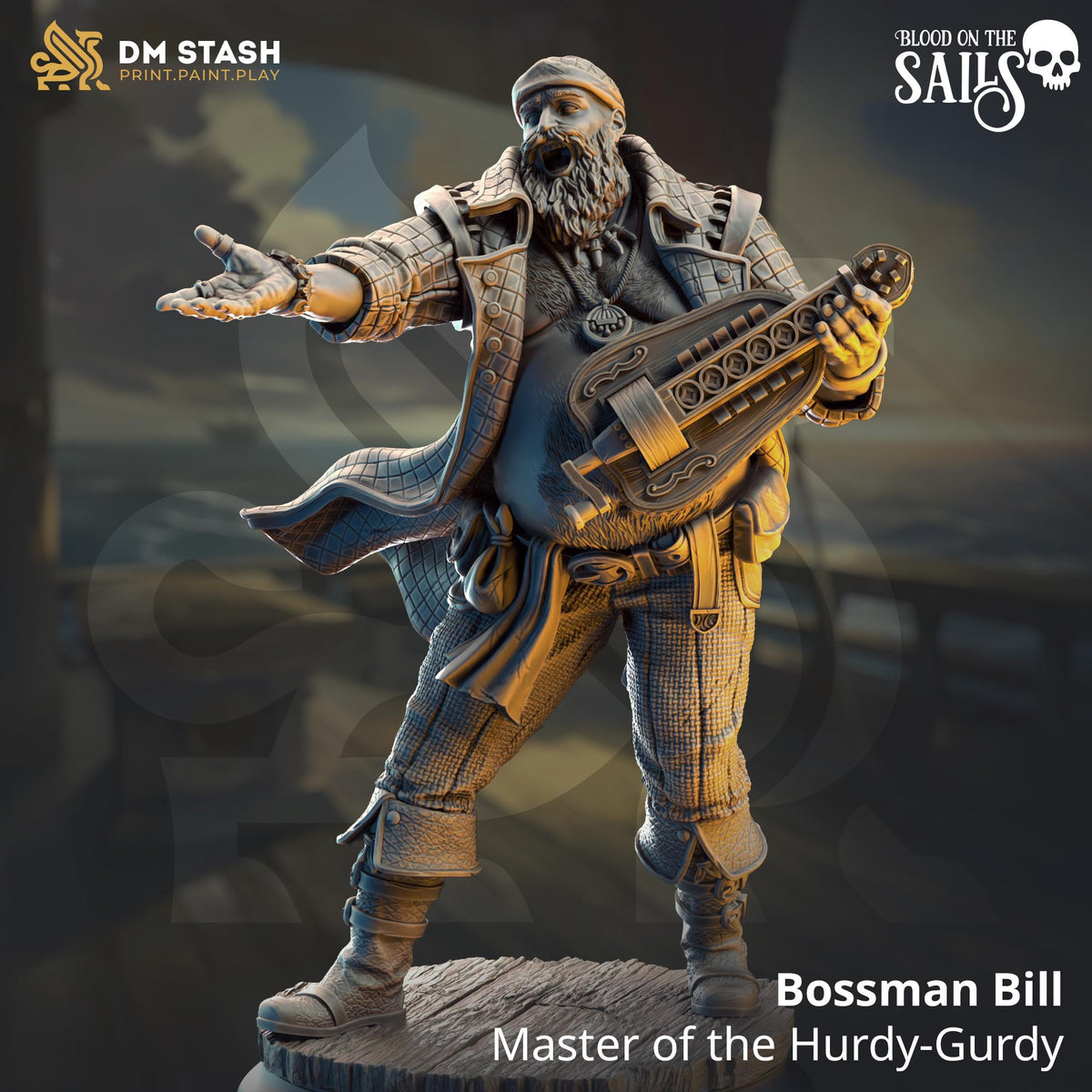 3D Printed Bossman Bill - Master of the Hurdy-Gurdy by DM Stash