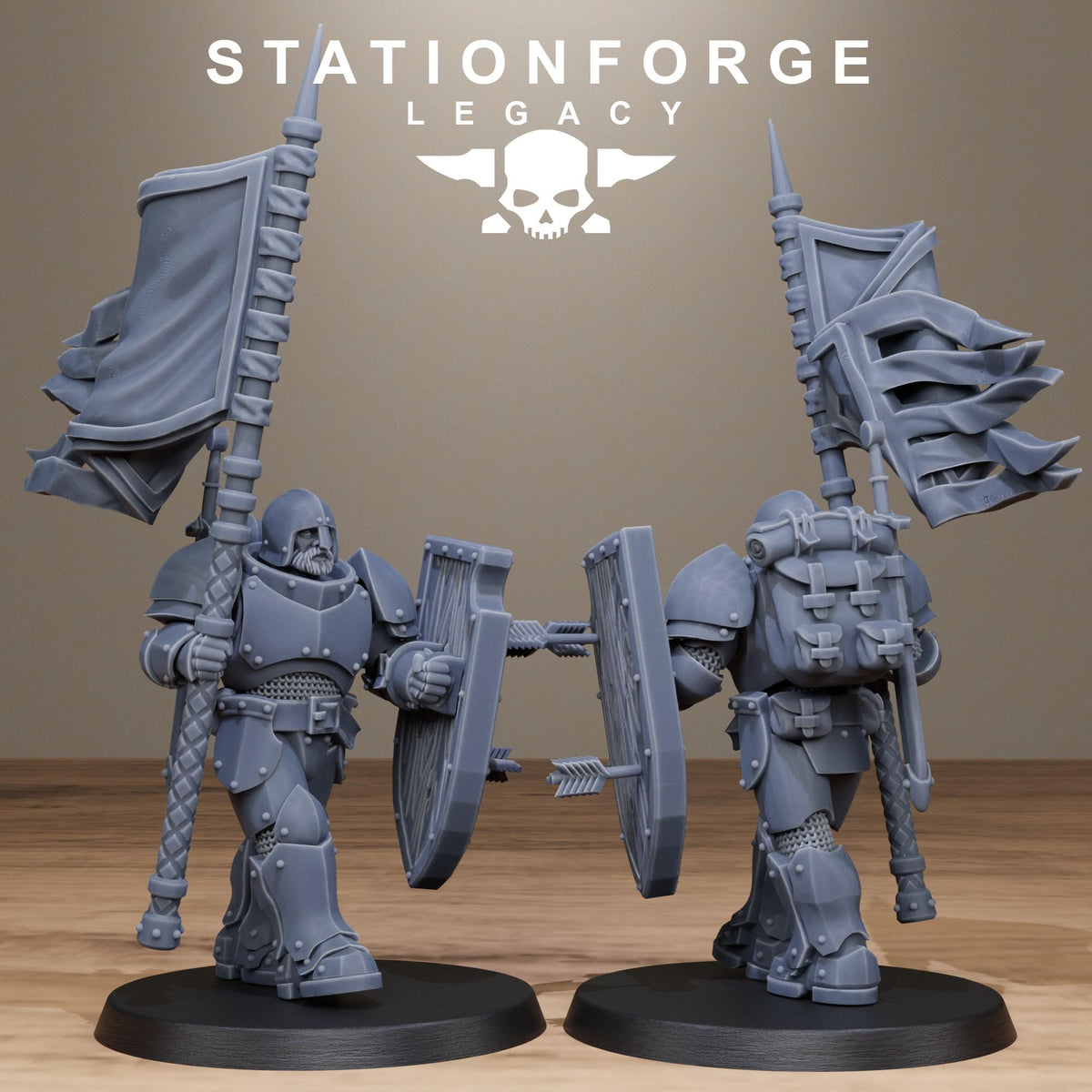 3D Printed Solaris Spearmen x10 by StationForge Miniatures