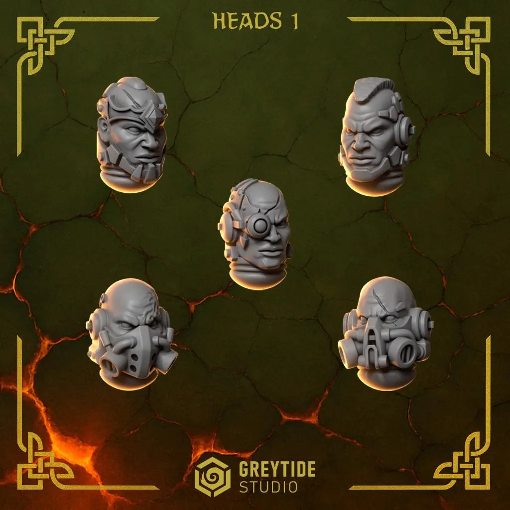 3d Printed Anvil Wardens Heads #1 x10 by Greytide Studio