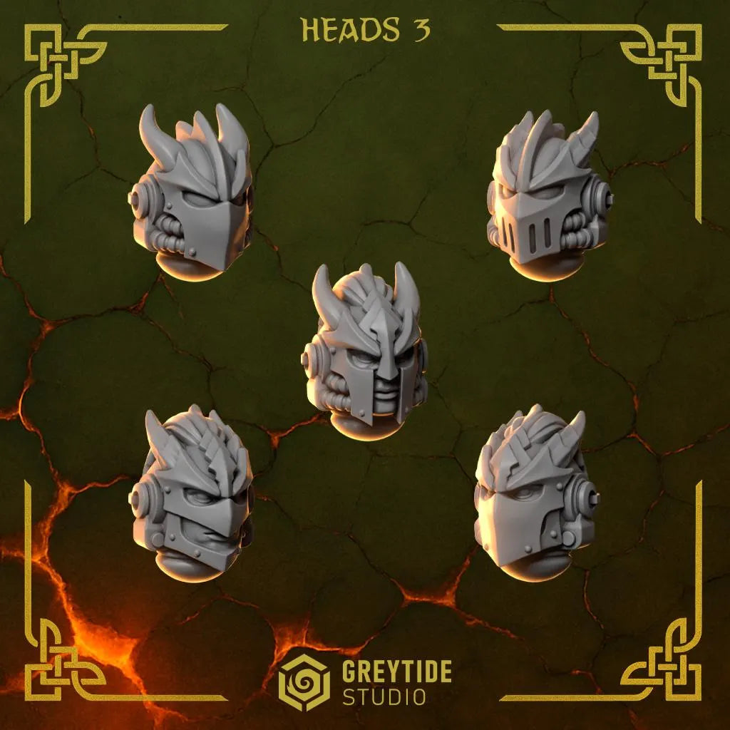 3d Printed Anvil Wardens Heads #3 x10 by Greytide Studio