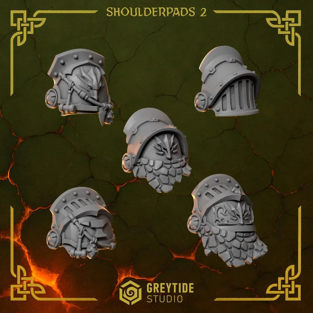 3d Printed Anvil Wardens Shoulders #2 x10 by Greytide Studio