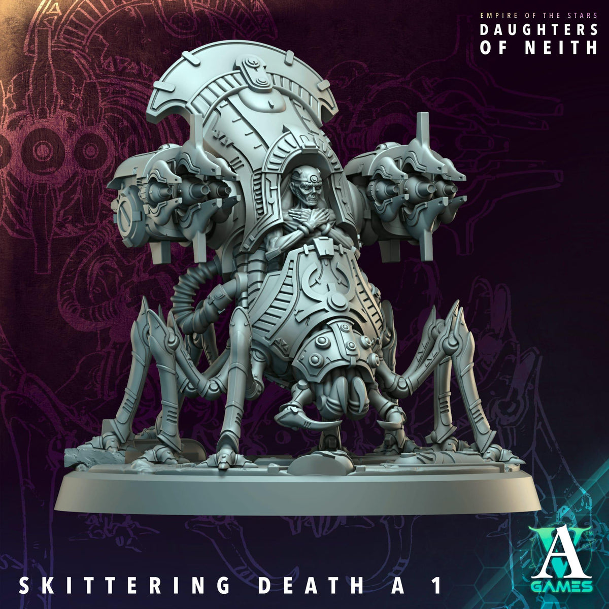 3D Printed Skittering Death by Archvillain Games