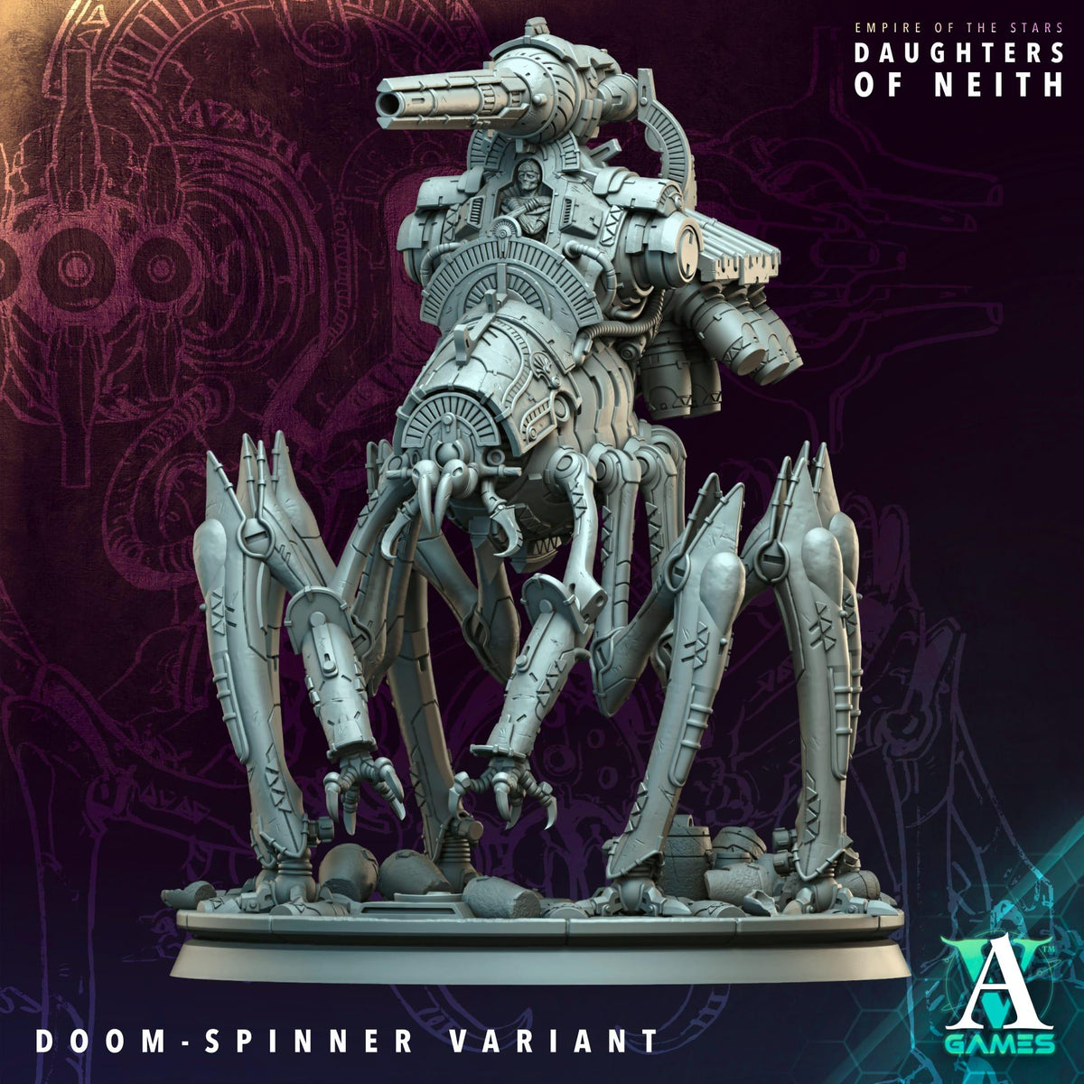 3D Printed Doom-Spinner by Archvillain Games