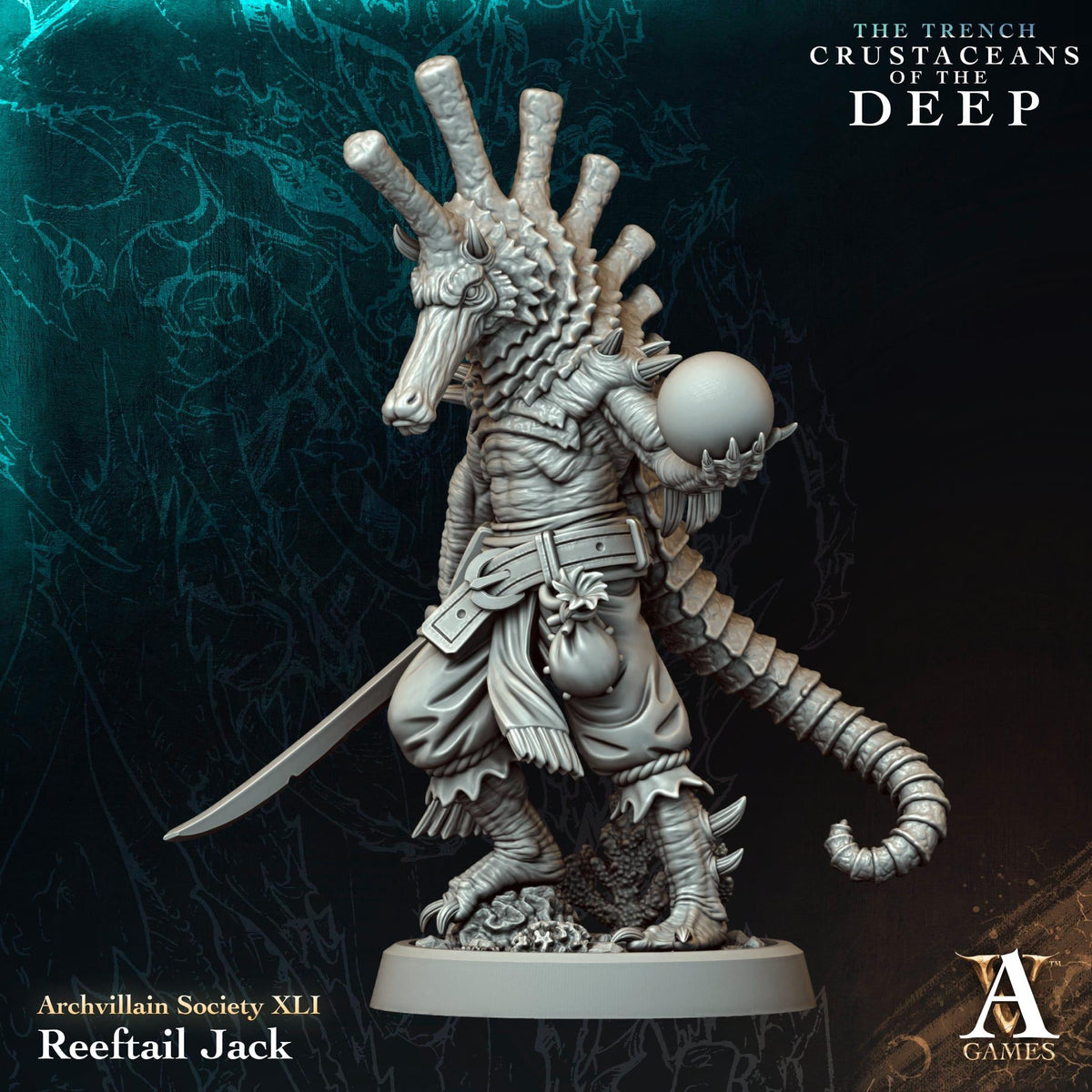 3D Printed Reeftail Jack by Archvillain Games