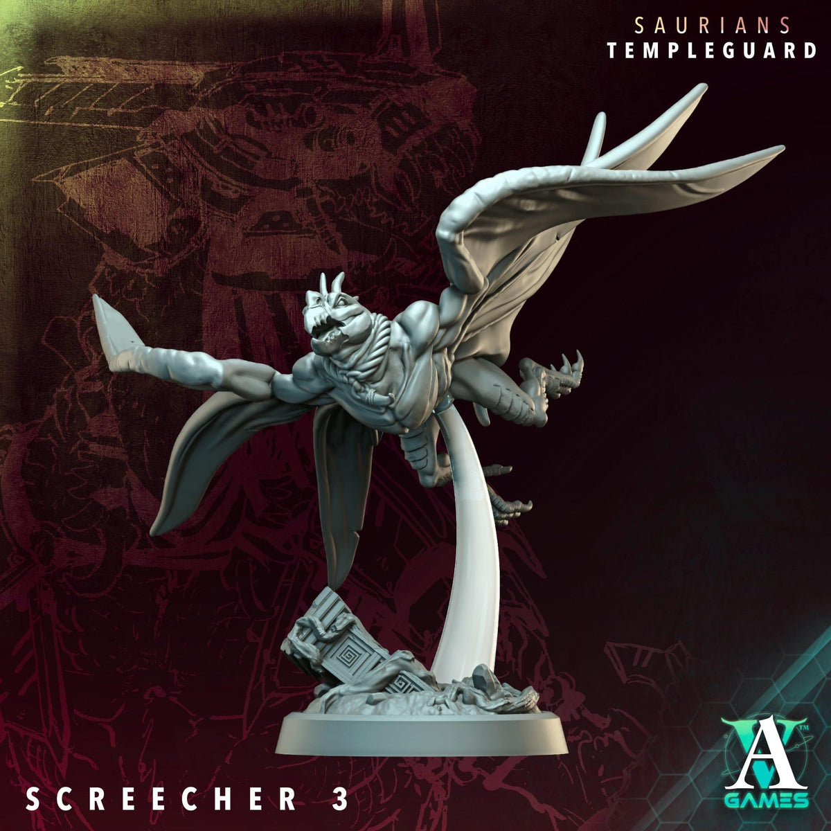 3D Printed Skyfire Screechers by Archvillain Games