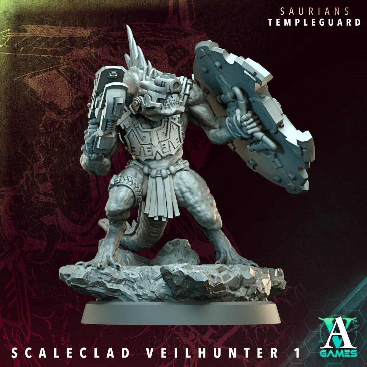 3D Printed Scaleclad Veilhunters by Archvillain Games