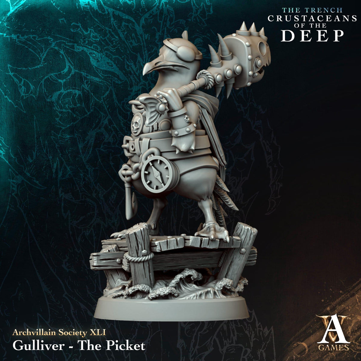 3D Printed Gulliver the Picket by Archvillain Games