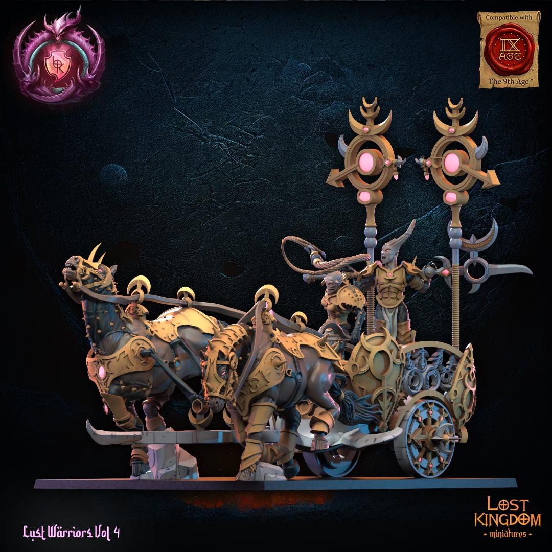 3D Printed Lust Chosen Chariot by Lost Kingdom Miniatures
