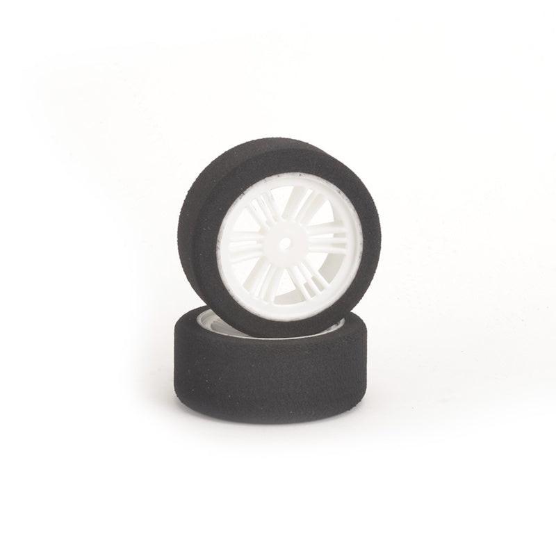 Contact RC J1404505 1:10 (2) Front Foam Tires Compound 40/45Shore w/White Wheels
