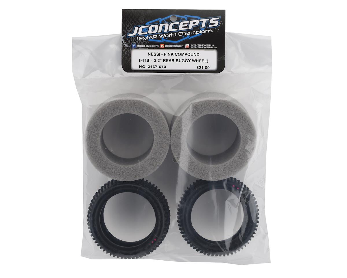 JConcepts 3167-010 Nessi 2.2" Rear Buggy Carpet Tires (2) (Pink)