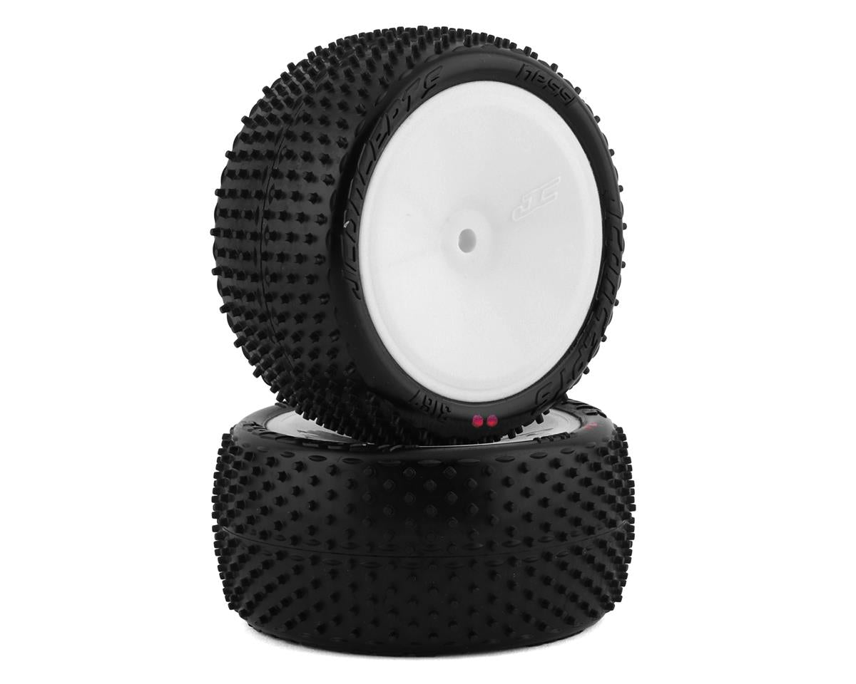 JConcepts 3167-101021 Nessi 2.2" Pre-Mounted Rear Buggy Carpet Tires (White) (2)