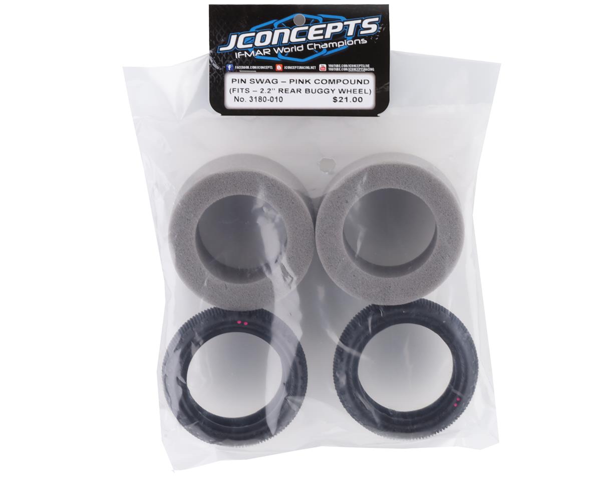 JConcepts 3180-010 Pin Swag 2.2" Rear Buggy Carpet Tires (2) (Pink)