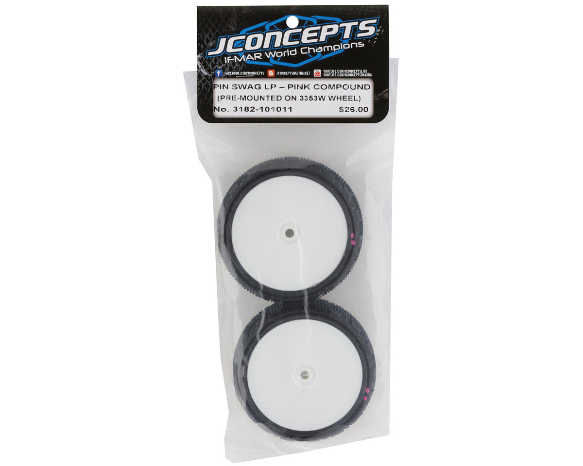 JConcepts 3182-101011 Pin Swag 2.2" Pre-Mounted 4WD Front Buggy Carpet Tires