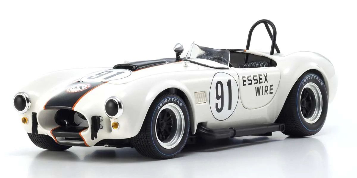 KYOSHO KYO08047EW 1/18 Scale Shelby Cobra 427 S/C Essex Wire #91 Model Diecast Car