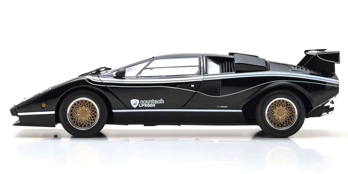KYOSHO KYO08320C 1/18 Scale Lamborghini Countach LP500R Black Model Diecast Car