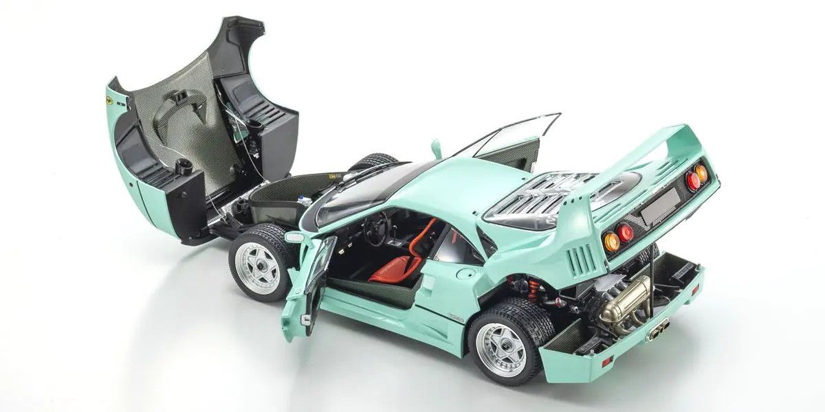 Kyosho 08416MG 1/18 Ferrari F40 Scale Model Mint Green Diecast Car