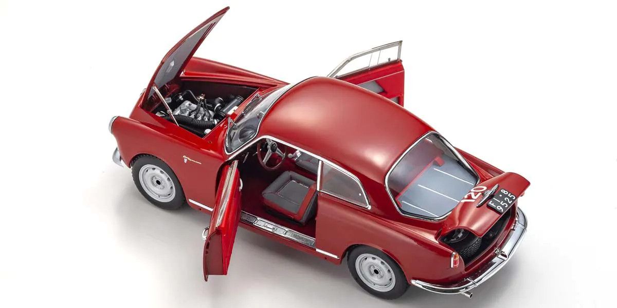 KYOSHO KYO08957A 1/18 Scale Alfa Romeo Giulietta SV Mille Miglia 1956 #120 Model Diecast Car