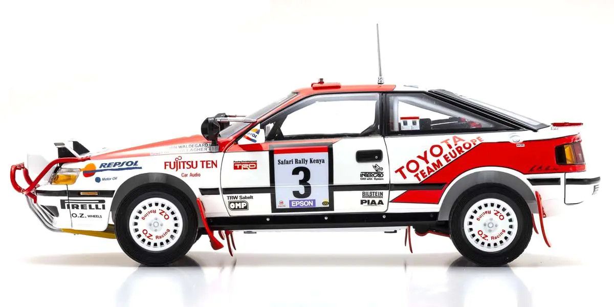 KYOSHO KYO08961A 1/18 Scale Toyota Celica GT-Four ST165 1990 Safari #3 Model Diecast Car