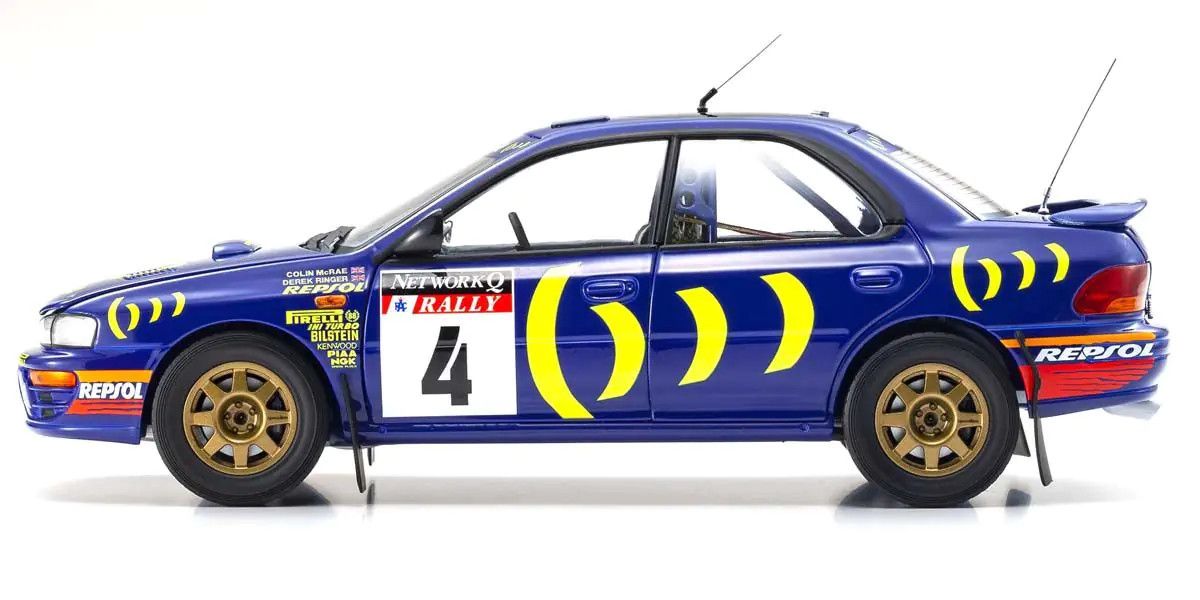 KYOSHO KYO08962A 1/18 Scale Subaru Impreza 1994 RAC #4 Model Diecast Car