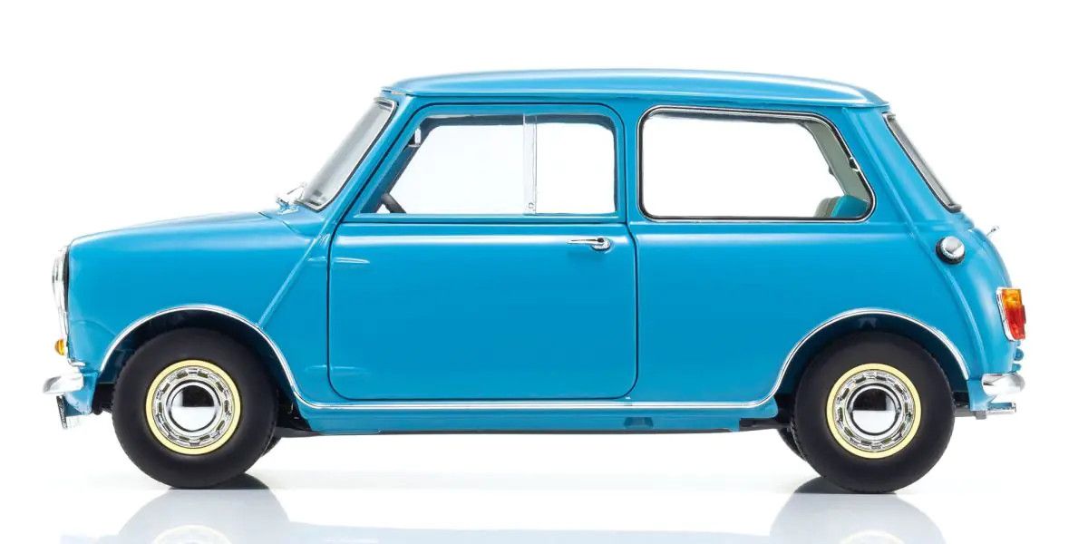 KYOSHO KYO08964BL 1/18 Scale Morris Mini Minor Clipper Blue Model Diecast Car