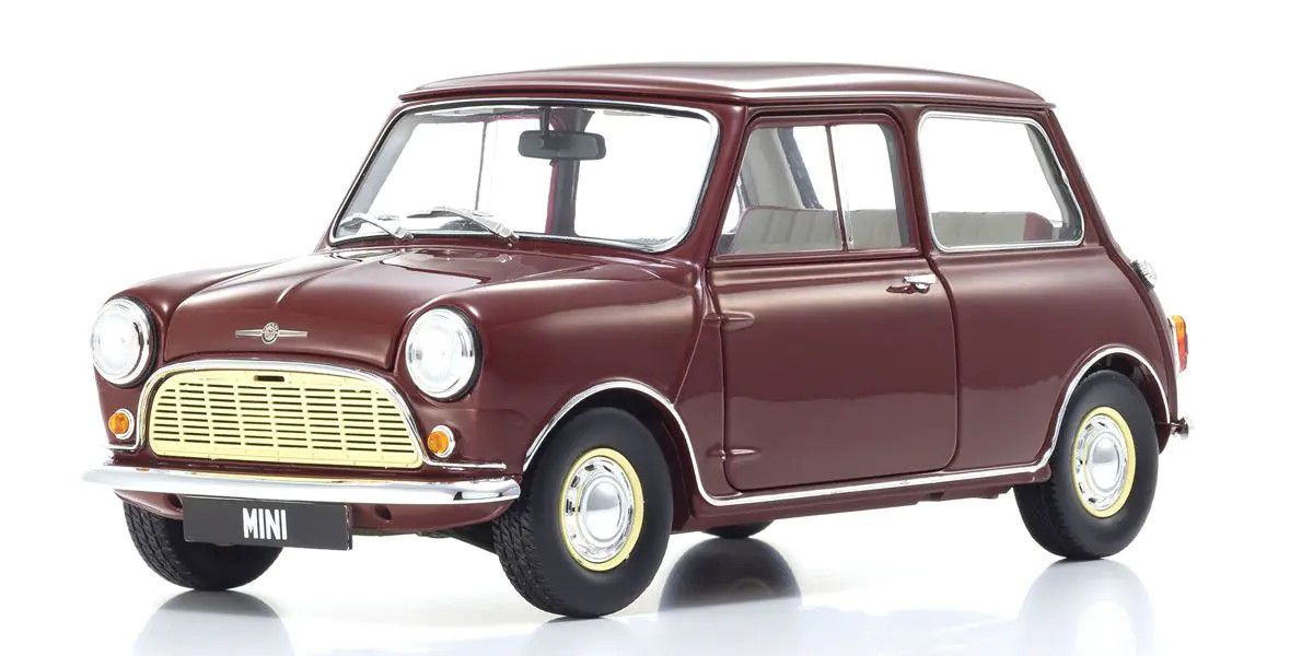 KYOSHO KYO08964R 1/18 Scale Morris Mini Minor Cherry Red Model Diecast Car