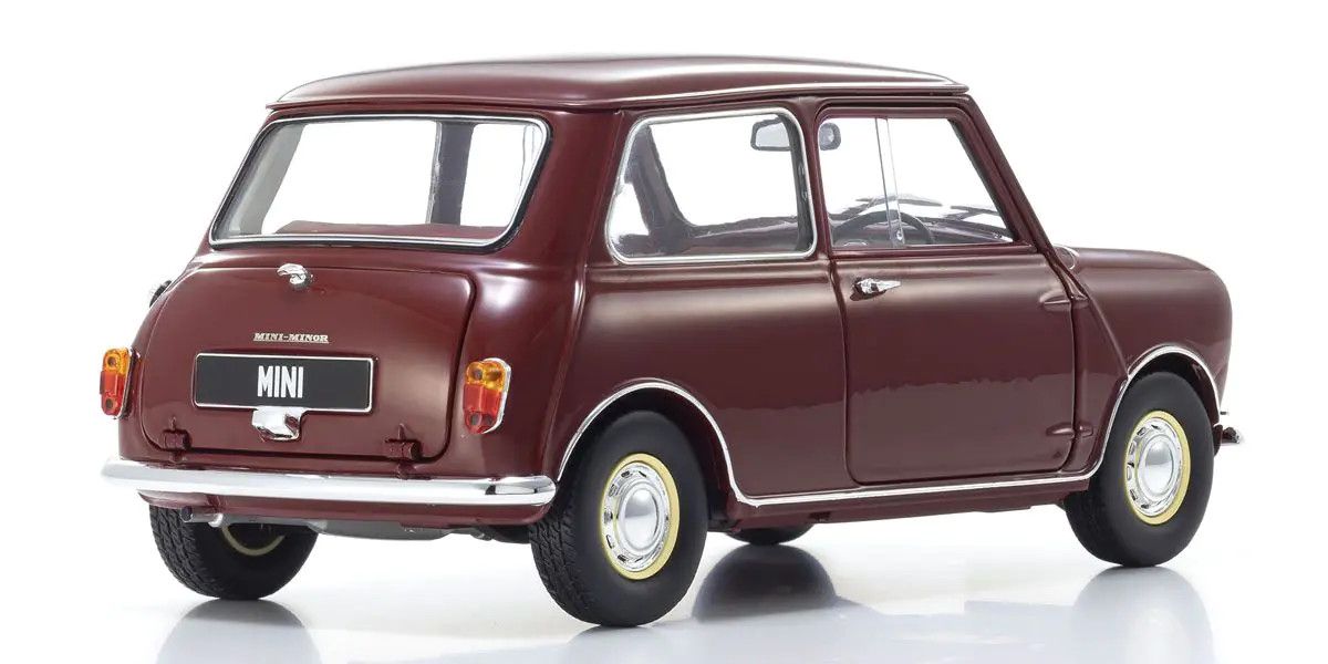 KYOSHO KYO08964R 1/18 Scale Morris Mini Minor Cherry Red Model Diecast Car