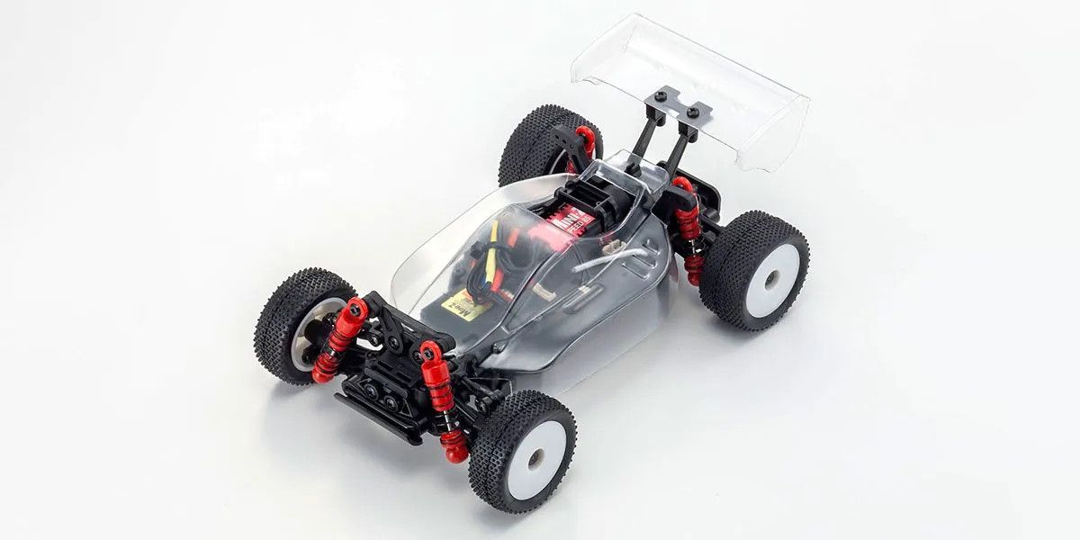 KYOSHO KYO32293 MINI-Z Buggy MB-010VE 2.0 con sistema FHSS2.4GHz INFERNO MP9 TKI Conjunto de chasis de cuerpo transparente