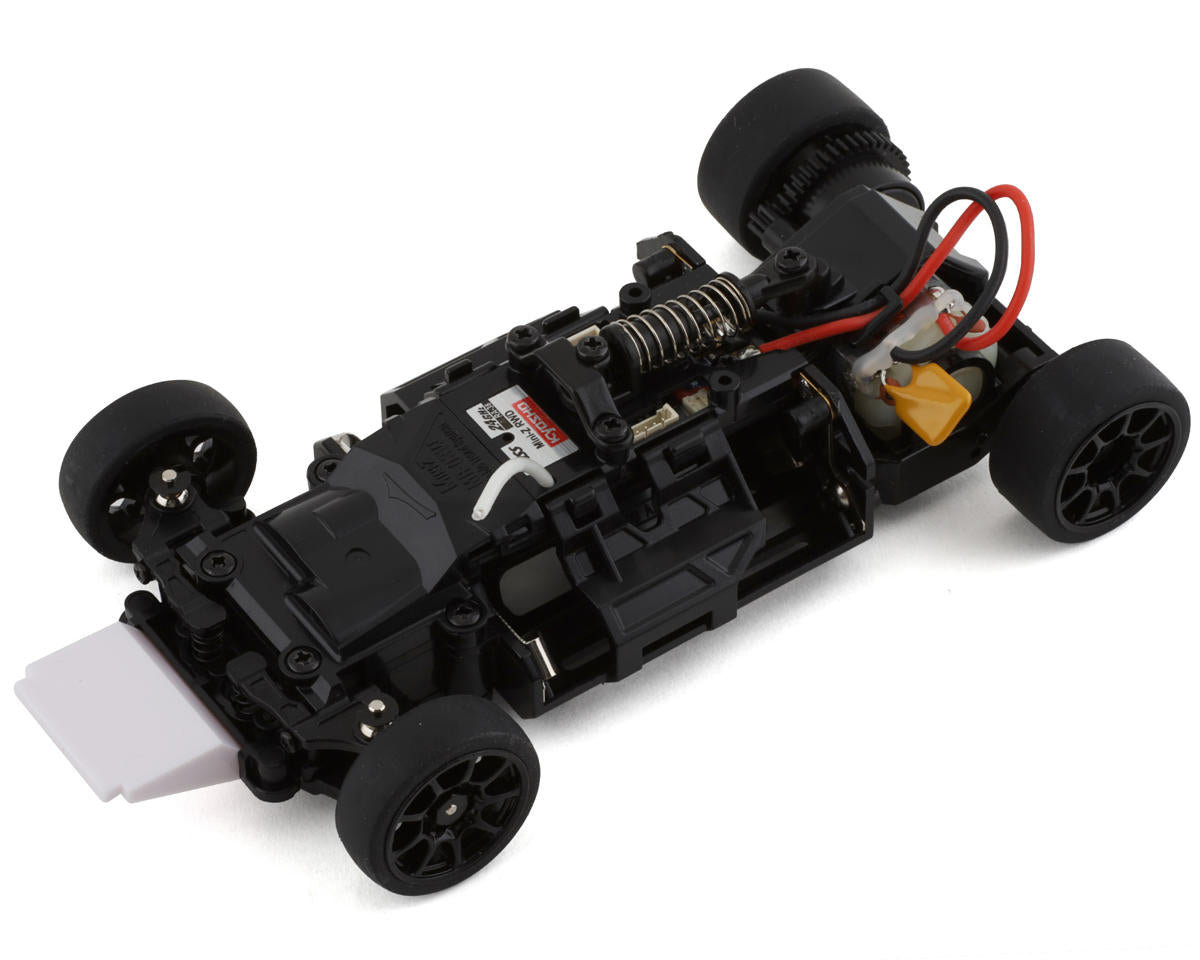 Kyosho KYO32344BKR MR-03 RWD Mini-Z ReadySet con cuerpo Audi R8 2016 LMS con radio de 2,4 GHz (negro/rojo)