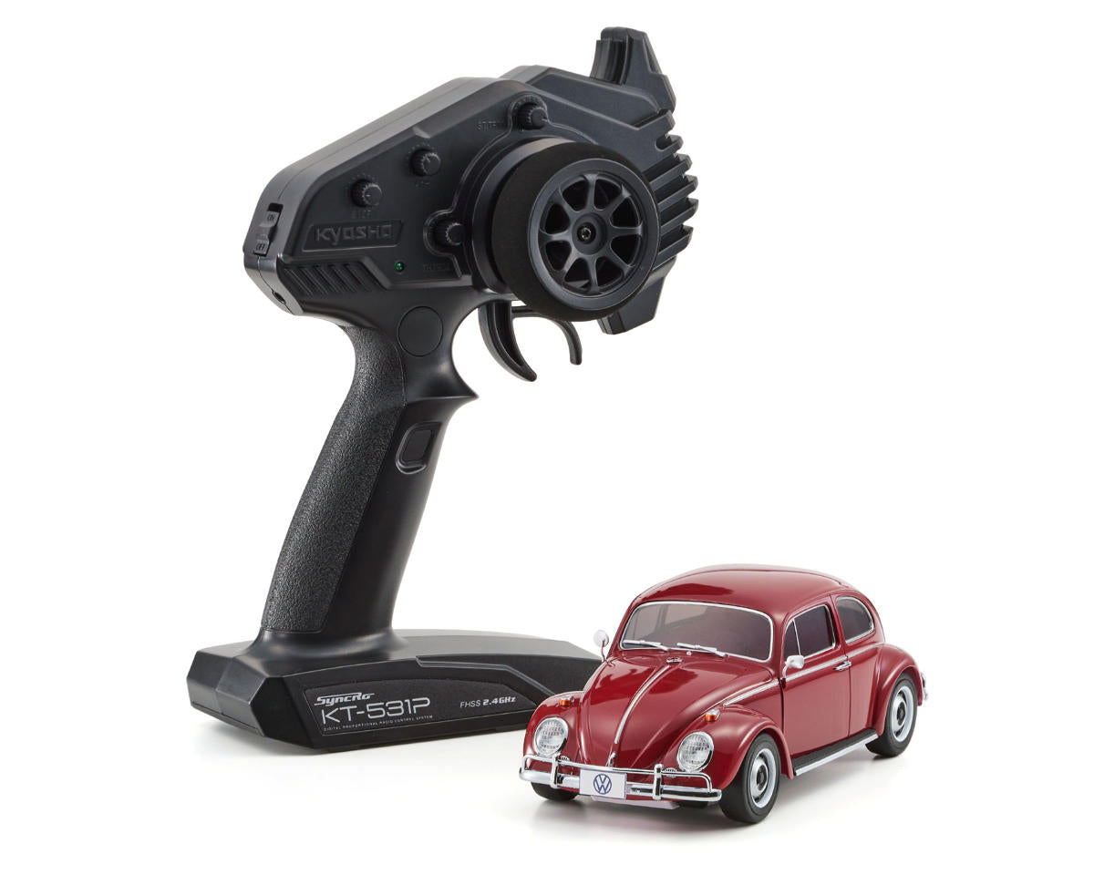 Kyosho KYO32374RR MR-04 RWD Mini-Z Readyset w/Volkswagen 1300 Beetle 1966 Body (Ruby Red) w/KT-531P 2.4GHz Radio