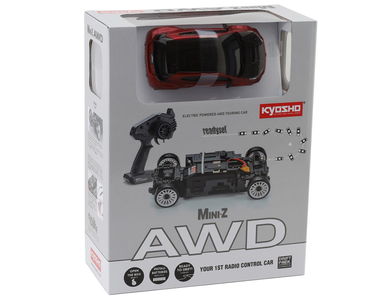 Kyosho KYO32648MR MA-020 AWD Mini-Z ReadySet w/Toyota GRMN YARIS Rally (Red) w/KT-531P 2.4GHz Radio